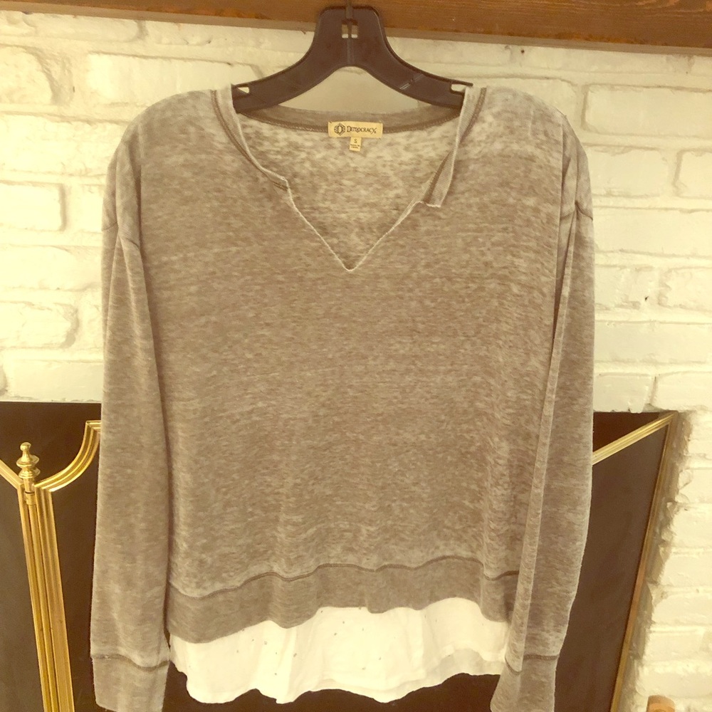 Comfy Distressed Long Sleeve layered tee
